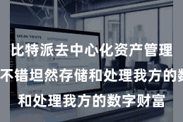 比特派去中心化资产管理 让用户不错坦然存储和处理我方的数字财富