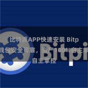 比特派APP快速安装 Bitpie钱包安全可靠，资产100%自主掌控