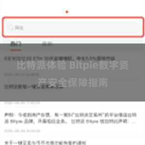 比特派体验 Bitpie数字资产安全保障指南