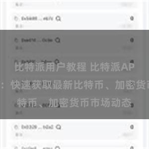 比特派用户教程 比特派APP下载指南：快速获取最新比特币、加密货币市场动态