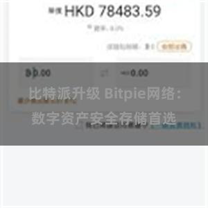 比特派升级 Bitpie网络：数字资产安全存储首选