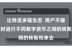 比特派多链生态  用户不错随处随时进行不同数字货币之间的转账和来去