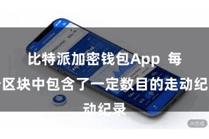 比特派加密钱包App  每个区块中包含了一定数目的走动纪录