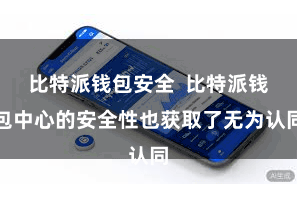 比特派钱包安全  比特派钱包中心的安全性也获取了无为认同