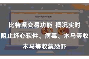 比特派交易功能  概况实时监测和阻止坏心软件、病毒、木马等收集恐吓
